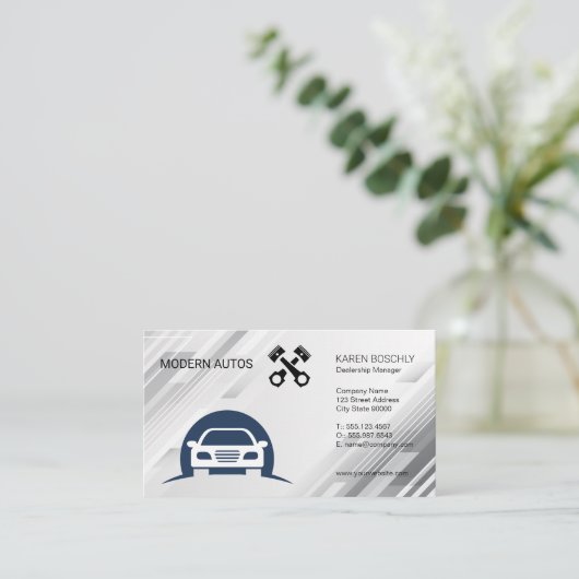 Auto-Logo | Auto-Wartung | Reparatur von Kraftfahr Visitenkarte (Stehend Vorderseite)