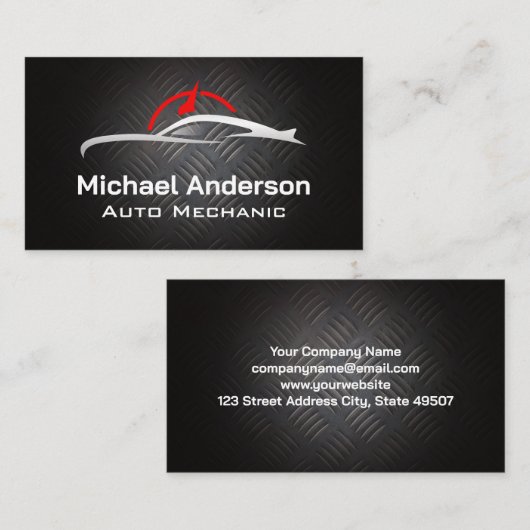 Auto-Logo | Dienstleistungen von Personenkraftwage Visitenkarte (Vorne/Hinten)