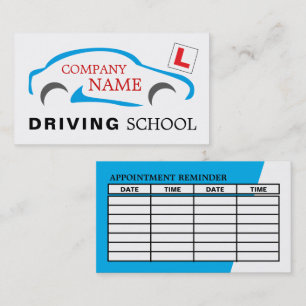 Auto-Logo, Führerschule/Lehrer-Ernennung Visitenkarte