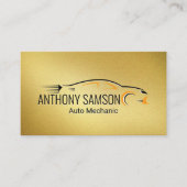 Auto-Logo | Gold Hintergrund Visitenkarte (Vorderseite)