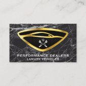 Auto-Logo | Gold Metallic | Marmor Visitenkarte (Vorderseite)