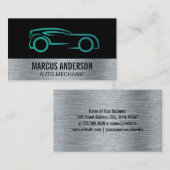 Auto-Logo | Hintergrund für metallisch gebürstetes Visitenkarte (Vorne/Hinten)