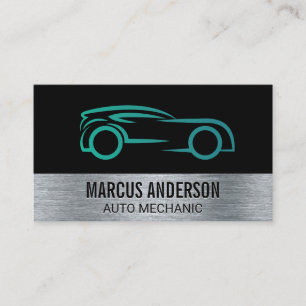 Auto-Logo   Hintergrund für metallisch gebürstetes Visitenkarte