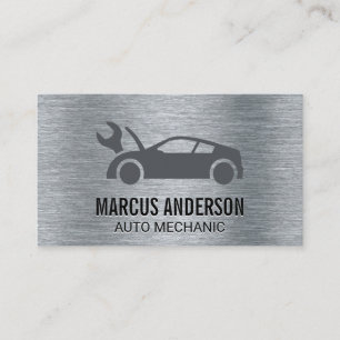 Auto-Logo Metallic Brushed Visitenkarte
