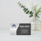 Auto-Logo | Metallisch Visitenkarte (Stehend Vorderseite)