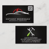 Auto-Logo | Sportwagen | Geschwindigkeitsmesser | Visitenkarte (Vorne/Hinten)