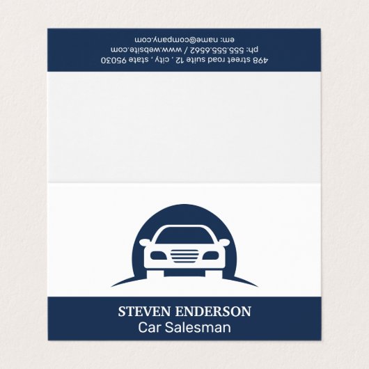 Auto-Logo Visitenkarten (Außenseite Aufgefaltet)