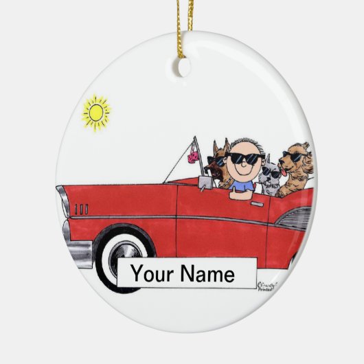 Auto Lover - Männlich Keramik Ornament (Links)