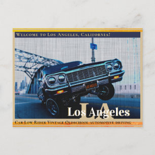 Auto Low Rider Vintage Oldschool Automobilfahren Postkarte
