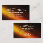 Auto, luxuriös mit goldenem Logo für Sportwagen Visitenkarte (Vorne/Hinten)