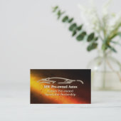 Auto, luxuriös mit goldenem Logo für Sportwagen Visitenkarte (Stehend Vorderseite)