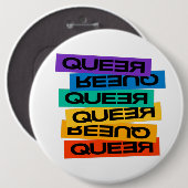 Auto Magnet. LGBT+Stolz. Que. Button (Vorne & Hinten)