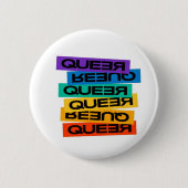 Auto Magnet. LGBT+Stolz. Que. Button (Vorderseite)