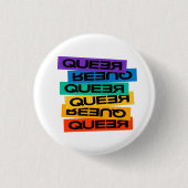 Auto Magnet. LGBT+Stolz. Que. Button (Vorderseite)