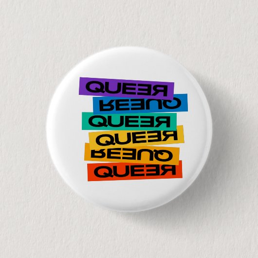 Auto Magnet. LGBT+Stolz. Que. Button (Vorderseite)