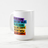 Auto Magnet. LGBT+Stolz. Que. Kaffeetasse (Vorderseite Links)