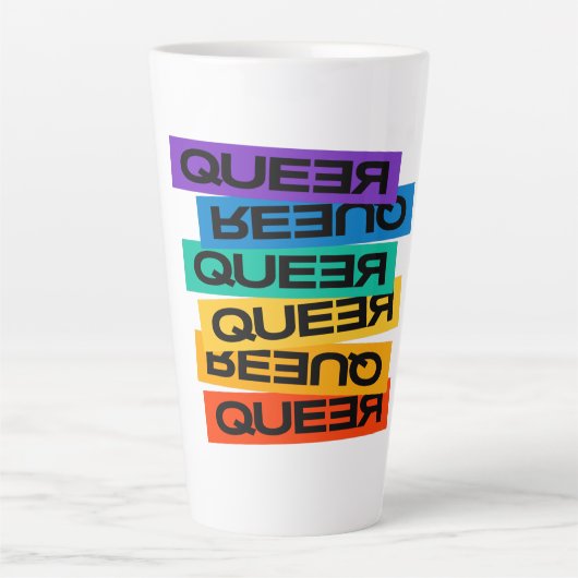 Auto Magnet. LGBT+Stolz. Que. Milchtasse (Vorderseite)