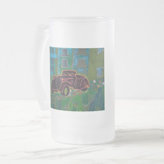 Auto Mattglas Bierglas (Vorderseite Links)