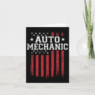 Auto Mechanic American Flag Usa Patriot Patriotic Karte