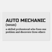 Auto Mechanic Funny Definition Geschenk Rechteckiger Aufkleber (Vorderseite)