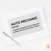 Auto Mechanic Funny Definition Geschenk Rechteckiger Aufkleber (Umschlag)