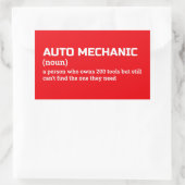 Auto Mechanic Gag Definition Aufkleber (Tasche)