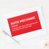 Auto Mechanic Gag Definition Aufkleber (Umschlag)