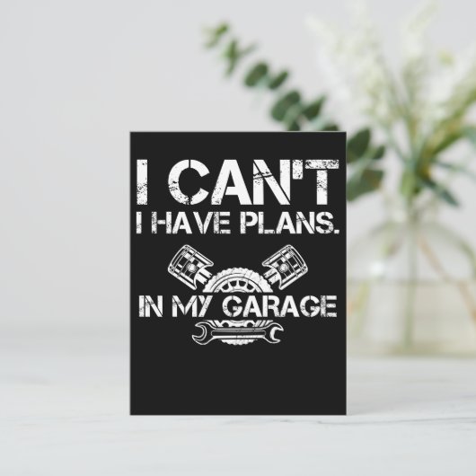 Auto Mechanic Garage Auto Tuning Lüfter Postkarte (Stehend Vorderseite)