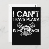 Auto Mechanic Garage Auto Tuning Lüfter Postkarte (Vorne/Hinten)