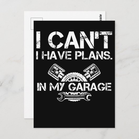 Auto Mechanic Garage Auto Tuning Lüfter Postkarte (Vorne/Hinten)