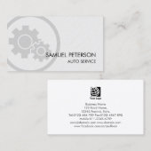 Auto Mechanic Gear Cogs Icon Visitenkarte (Vorne/Hinten)