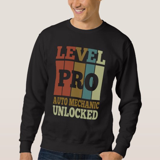 Auto Mechanic Pro Unlocks Vintag Style Einzigartig Sweatshirt (Vorderseite)
