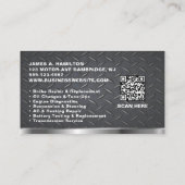 Auto Mechanic Repair Service Automotive QR Code Visitenkarte (Rückseite)