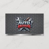 Auto Mechanic Repair Service Automotive QR Code Visitenkarte (Vorderseite)