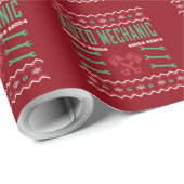 Auto Mechanic Ugly Weihnachtssüßer Geschenkpapier (Rolleneckpunkt)