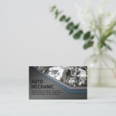 Auto Mechanical Service Metal Business Card Visitenkarte (Stehend Vorderseite)
