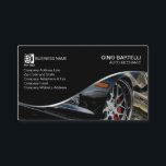 Auto Mechanik Black Sports Car Automotive Visitenkarte<br><div class="desc">Dieses elegante Auto Mechanic Automobil und Transport Visitenkarte Design verfügt über eine einfache schwarze Hintergrundwelle mit einem Chromrahmen, der über die Karte läuft. Im unteren Teil der Karte befindet sich ein flüchtige Blick mit einem schwarz-blauen Jet-Sportwagen-Seitenprofil, dessen wunderschöne Sportskranz deutlich sichtbar ist. Ihre Daten erscheinen auf der oberen schwarzen Hälfte...</div>