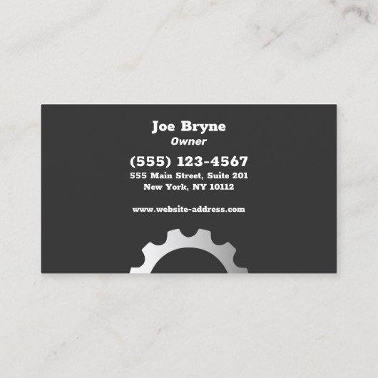 Auto-Mechanik Visitenkarte (Rückseite)