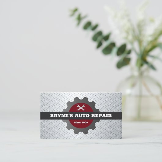 Auto-Mechanik Visitenkarte (Stehend Vorderseite)