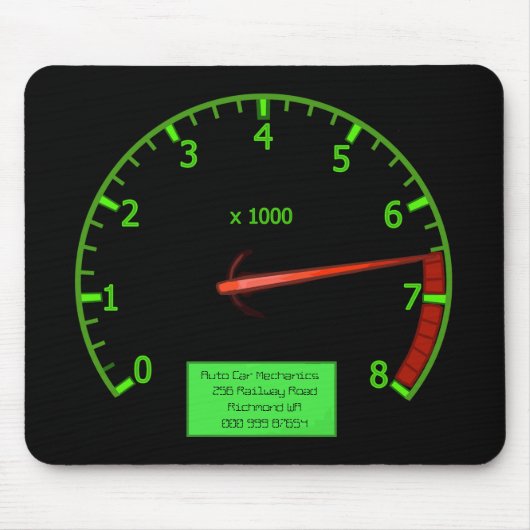 Auto-Mechaniker-GeschäftRev Counter Mousepad (Vorne)