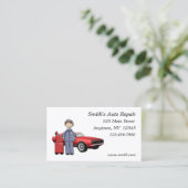 Auto-Mechaniker-Geschäfts-Karte Visitenkarte (Stehend Vorderseite)