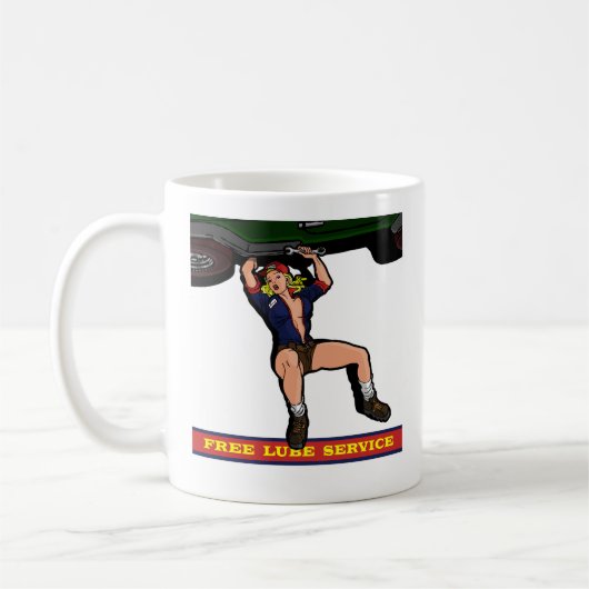 AUTO-MECHANIKER-MÄDCHEN KAFFEETASSE (Links)