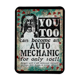 Auto-Mechaniker Magnet - Lustige Vintage Retro