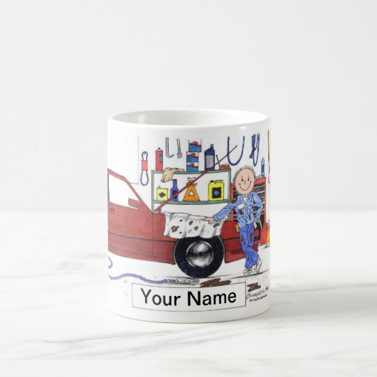 Auto-Mechaniker, Mann Kaffeetasse (Mittel)