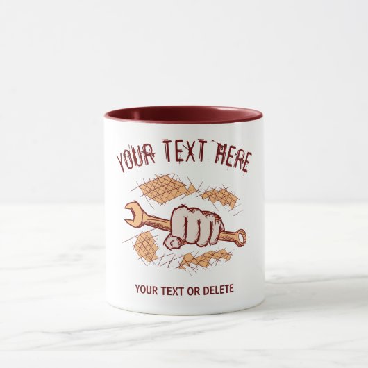 Auto Mechaniker/Techniker. Autoreparatur Vorlage Tasse (Zentrum)