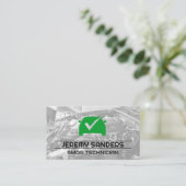 Auto | Mechaniker Visitenkarte (Stehend Vorderseite)