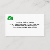 Auto | Mechaniker Visitenkarte (Rückseite)