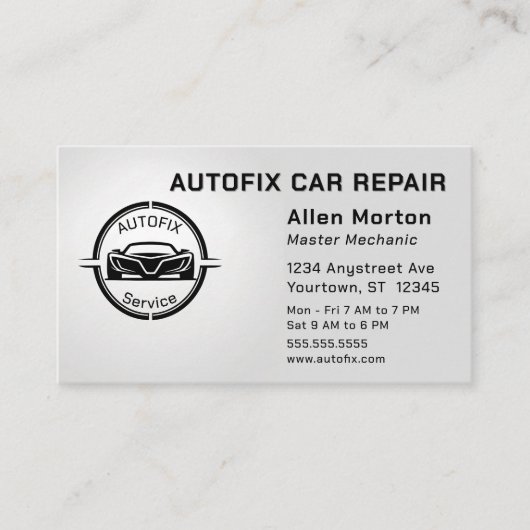 Auto Mechanische Autoreparaturteile Service Visitenkarte (Vorderseite)