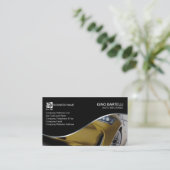 Auto Mechanische Gelbwagen Visitenkarte (Stehend Vorderseite)