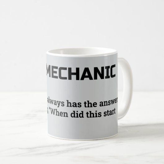 Auto Mechanische Geschenke - Funny Definition Tass Kaffeetasse (VorderseiteRechts)